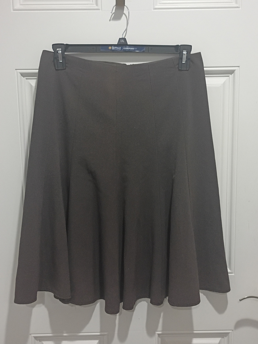 dressbarn Women's Dark Brown Skirt - Classic A-Line 10